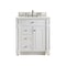James Martin Vanities Bristol 30in Single Vanity, Bright White w/ 3 CM Ethereal Noctis Quartz Top 157-V30-BW-3ENC - alternate 1